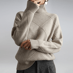 Women Sweater | Ribbed Knit Turtleneck Long Sleeve Fitted - Evergreen Outfits- Sweaters