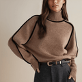 Women Sweater | Ribbed Turtleneck with Long Sleeves - Evergreen Outfits- Sweaters