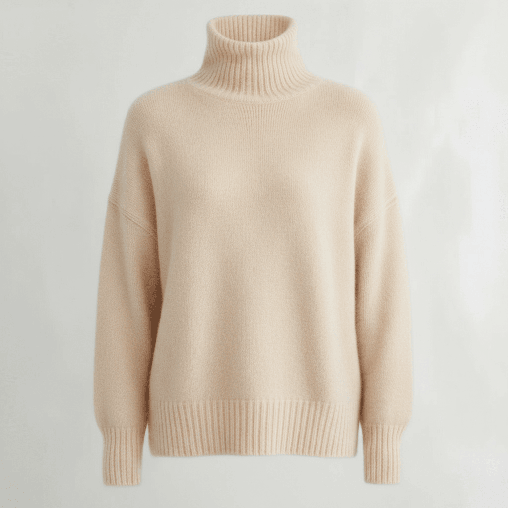 Women Sweater | Turtleneck Pullover with Long Sleeves - Evergreen Outfits- Sweaters