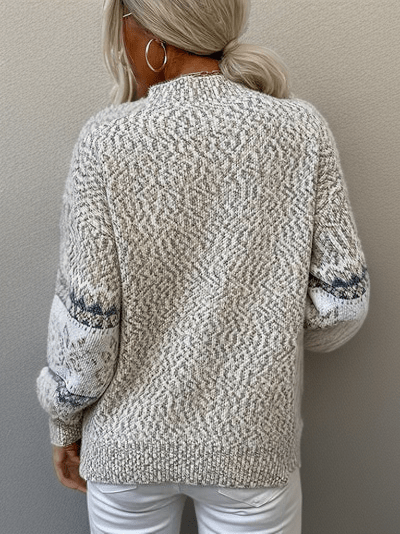 Women Sweatshirt | Crew Neck Pullover with Long Sleeves - Evergreen Outfits- Sweaters