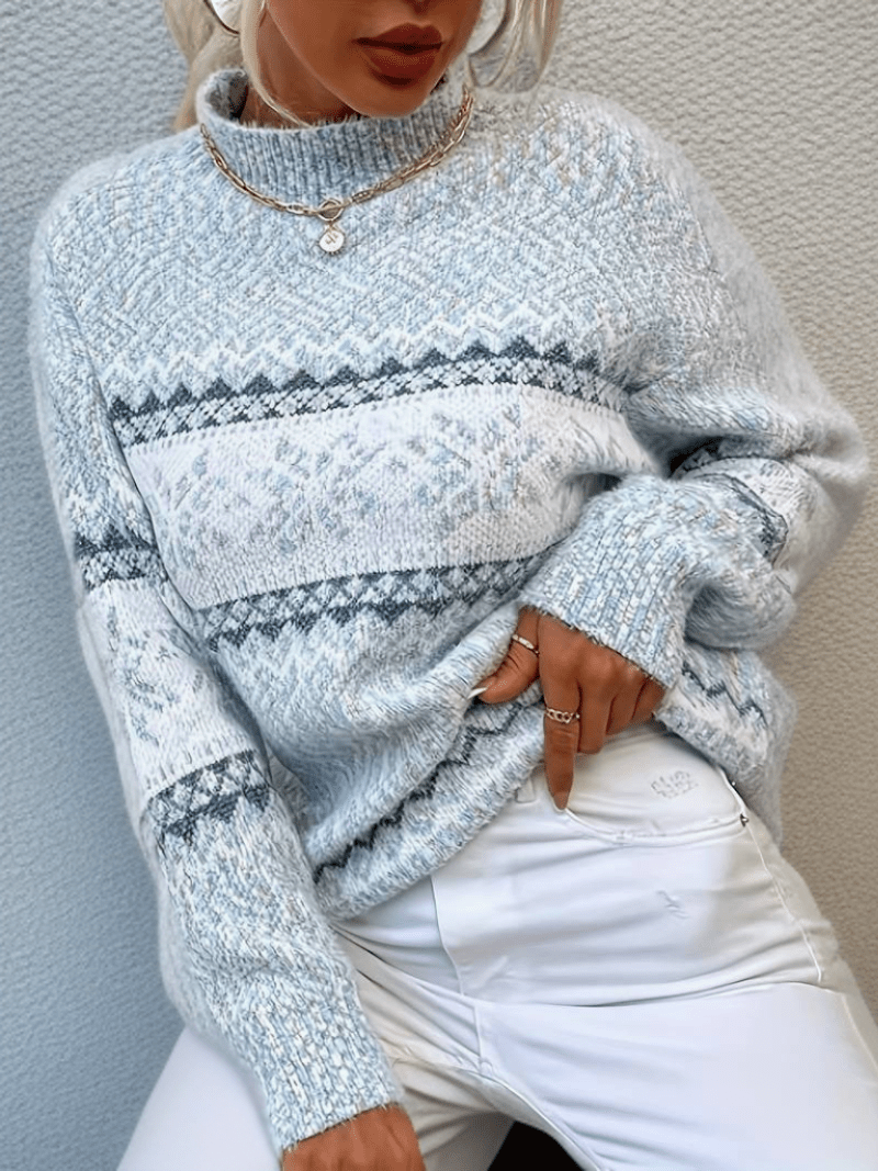 Women Sweatshirt | Crew Neck Pullover with Long Sleeves - Evergreen Outfits- Sweaters