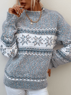 Women Sweatshirt | Crew Neck Pullover with Long Sleeves - Evergreen Outfits- Sweaters