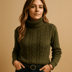 Women Sweatshirt | Loose Fit Crew Neck Long Sleeve Design - Evergreen Outfits- Sweaters