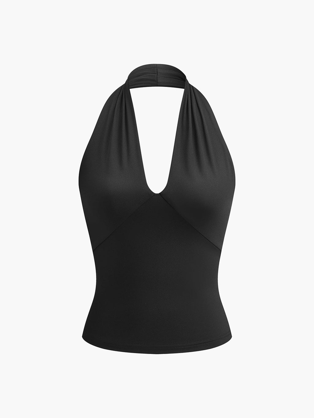 Women Tank Top V - Neck Halter Open Back Design - Evergreen Outfits - Women Top