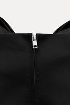 Women Top Cropped Length Bow Detail Sparkled Design - Evergreen Outfits - Women Top