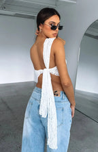 Women Top One Shoulder Asymmetrical Neckline Lace Design - Evergreen Outfits - Women Top