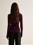 Women Top Textured Long Sleeve Design Casual Fit - Evergreen Outfits - Women Poloshirt