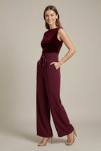 Women Trousers | High Paperbag Waist with Self-Tie Bow Belt - Evergreen Outfits- Trousers