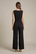 Women Trousers | High Paperbag Waist with Self-Tie Bow Belt - Evergreen Outfits- Trousers