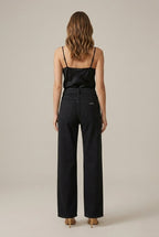 Women Trousers | High-Waist Wide-Leg Fit with Five Pockets - Evergreen Outfits- Trousers