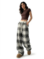 Women Trousers | Wide-Leg Fit with Elasticated Drawstring Waist - Evergreen Outfits- Trousers