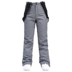 Women Trousers | Wide Leg Straight Fit with Adjustable Suspenders - Evergreen Outfits- Trousers