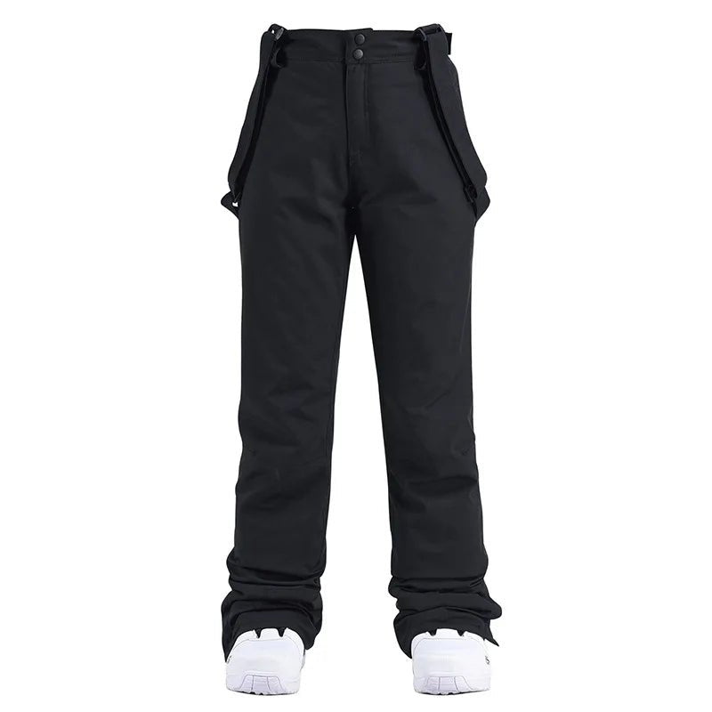 Women Trousers | Wide Leg Straight Fit with Adjustable Suspenders - Evergreen Outfits- Trousers