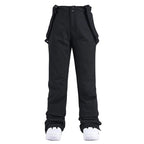 Women Trousers | Wide Leg Straight Fit with Adjustable Suspenders - Evergreen Outfits- Trousers