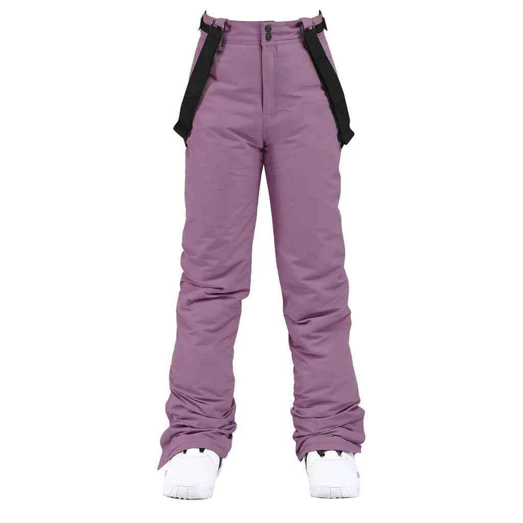 Women Trousers | Wide Leg Straight Fit with Adjustable Suspenders - Evergreen Outfits- Trousers