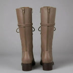 Women Boots | Knee-High Lace-Up Front with Block Heel