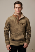 Men Sweatshirt | Quarter-Zip Fit with Sherpa-Lined Collar