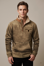 Men Sweatshirt | Quarter-Zip Fit with Sherpa-Lined Collar